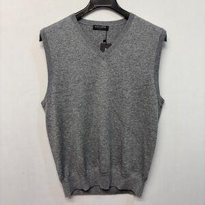 NWT Kallspin Men Sweater Vest Size Large Wool Blend V-Neck Gray C003 -23
